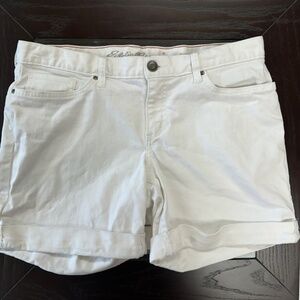 *EDDIE BAUER* White Boyfriend Shorts Size 10